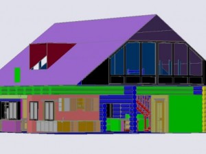 log house Model 3D