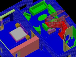 log house Model 3D