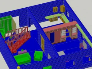 log house 3D Model