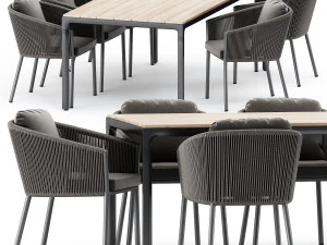 poltrona omer di akulaliving e tavolo illum di tribu Modello 3D