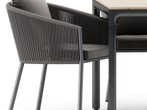 omer armchair by akulaliving and illum table by tribu Modèle 3D