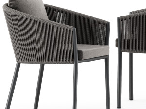omer armchair by akulaliving and illum table by tribu Modèle 3D