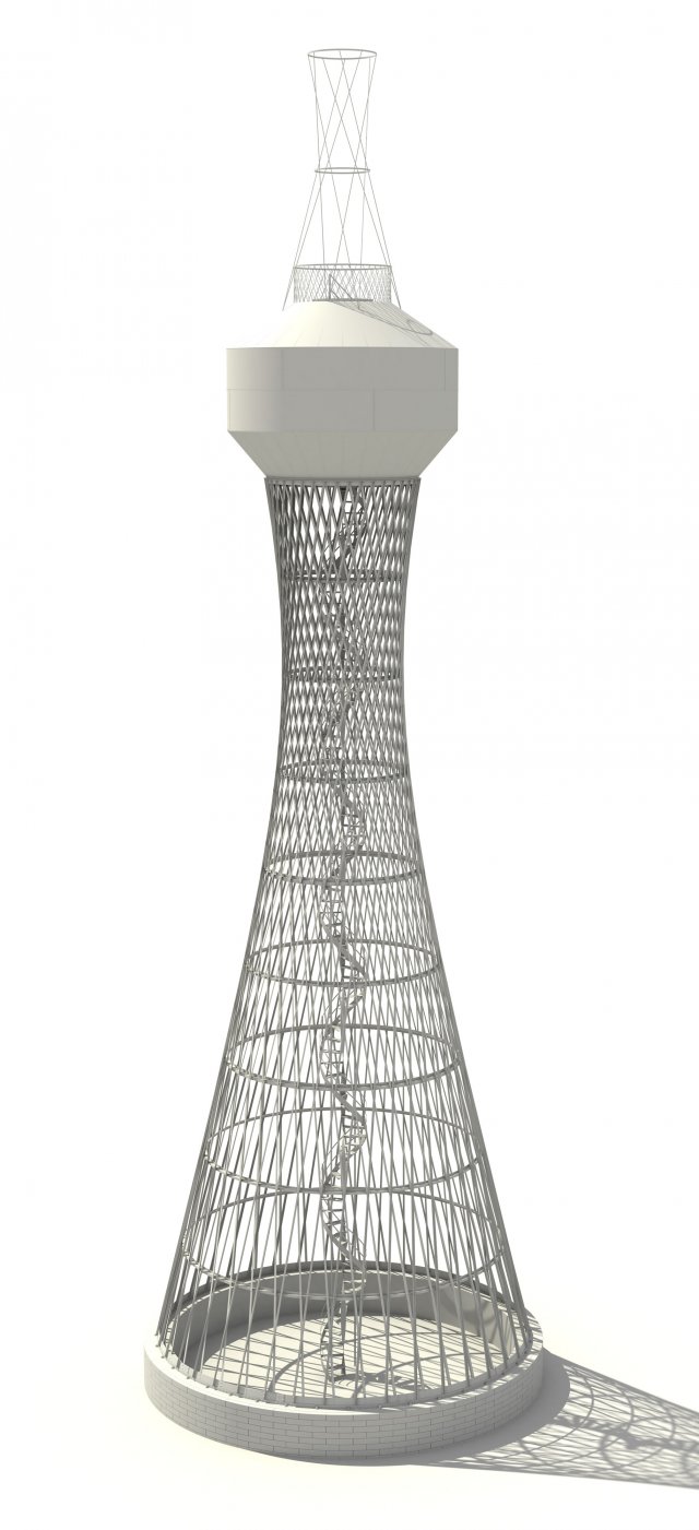 shukhov tower in polibino 3D मॉडल .c4d .max .obj .3ds .fbx .stl .blend 
