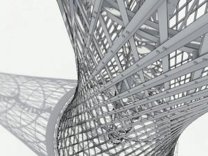 shukhov tower in polibino 3D Model