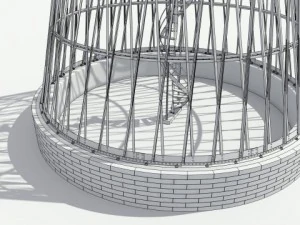 shukhov tower in polibino 3D Model
