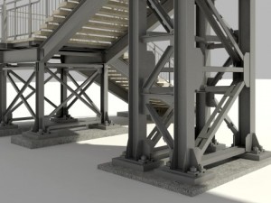 pedestrian bridge Modelo 3D