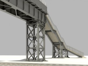 pedestrian bridge Modelo 3D