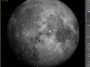 low poly moon Modelo 3D