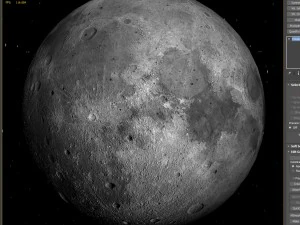 low poly moon 3D Model