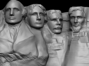 гора Рашмор 3D Модель