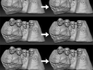 гора Рашмор 3D Модель