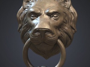 lion head door knocker 3D Модель