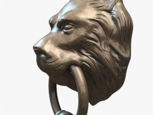 heurtoir de porte &agrave; t&ecirc;te de lion Modèle 3D