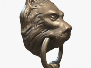 heurtoir de porte &agrave; t&ecirc;te de lion Modèle 3D