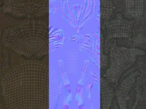 heurtoir de porte &agrave; t&ecirc;te de lion Modèle 3D