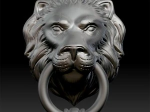 heurtoir de porte &agrave; t&ecirc;te de lion Modèle 3D