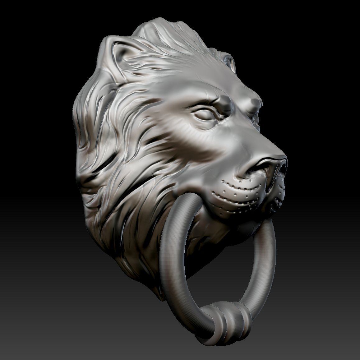 Дверной молоток в виде льва