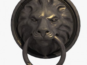lion head door knocker 3D 모델