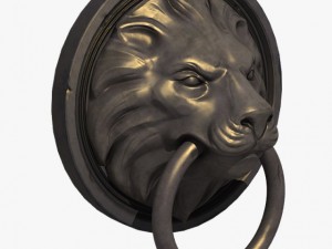 lion head door knocker 3D 모델
