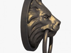 lion head door knocker 3D 모델