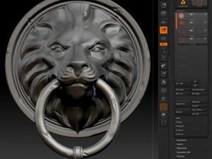 lion head door knocker 3D Model