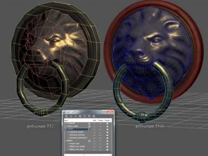 lion head door knocker 3D Model