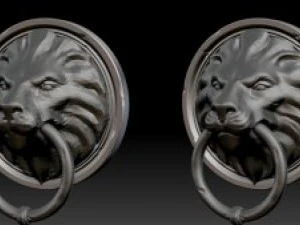 lion head door knocker 3D Model