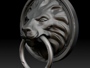 lion head door knocker zbrush 3D Модель