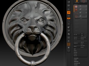 lion head door knocker zbrush 3D 모델