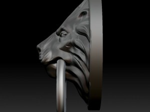 lion head door knocker zbrush 3D 모델
