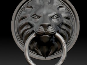 lion head door knocker zbrush 3D 모델