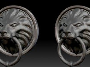 lion head door knocker zbrush 3D 모델