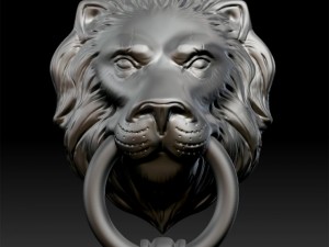 lion head door knocker zbrush 3D Model