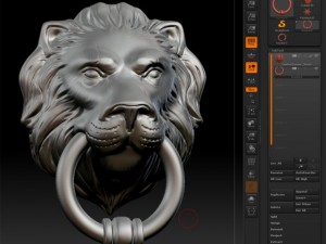 lion head door knocker zbrush 3D Model