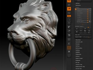 lion head door knocker zbrush 3D Model