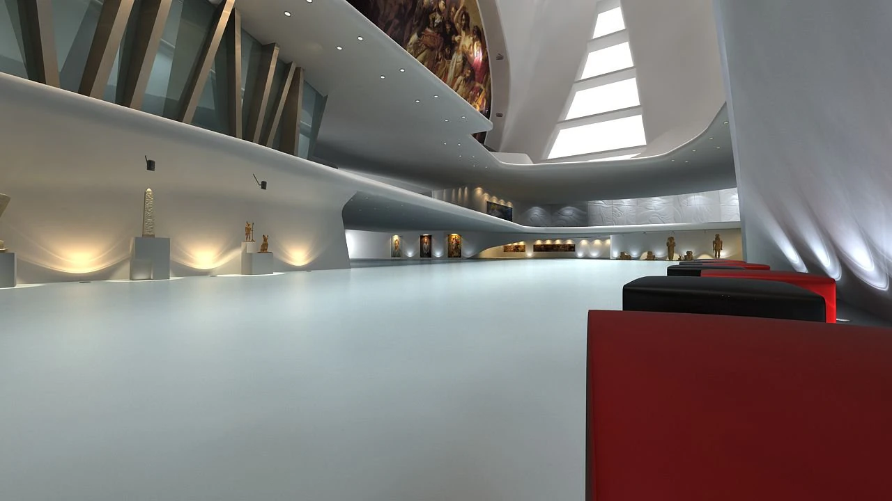 museum 3D Model .c4d .max .obj .3ds .fbx .stl .blend 