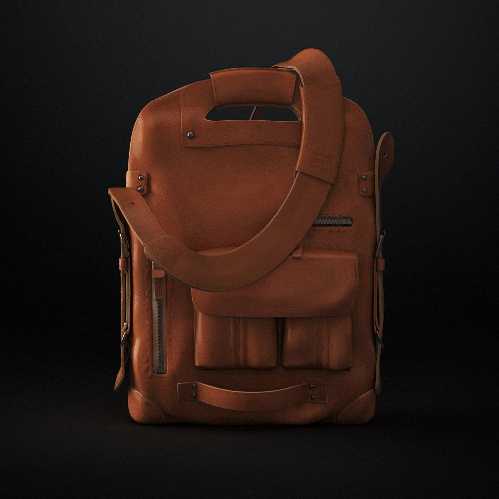 hipster bag 3D Model .c4d .max .obj .3ds .fbx .stl .blend