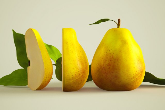hyper realistic pears 3D Модель .c4d .max .obj .3ds .fbx .stl .blend 