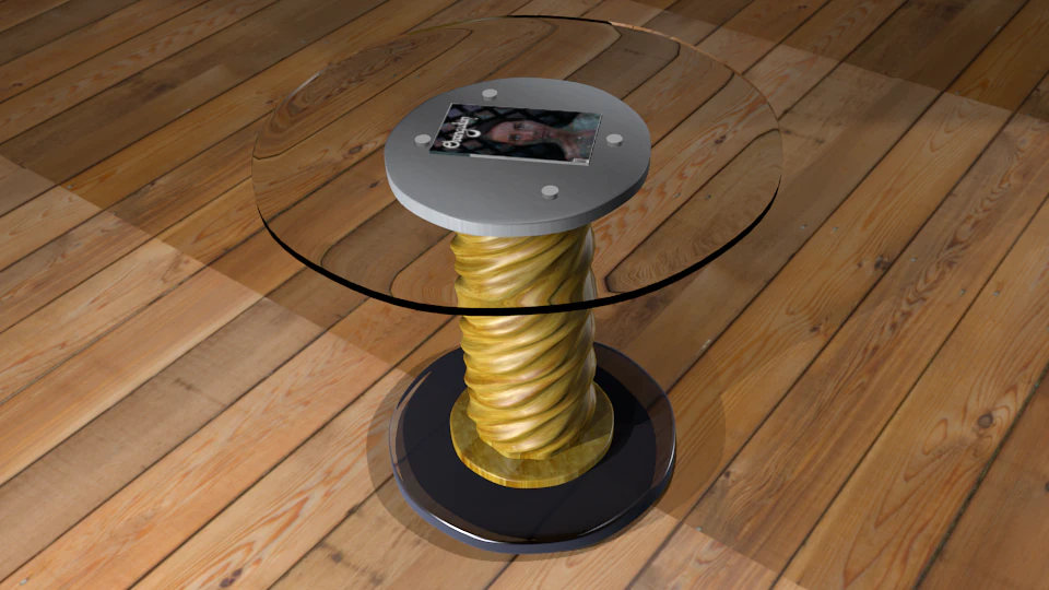 twisted base center table 3D Model .c4d .max .obj .3ds .fbx .stl .blend 