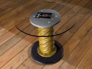 트위스트 베이스 센터 테이블 3D 모델