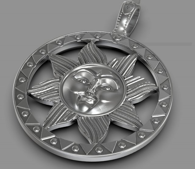 pendant sun 3d print model 3D Принт Модель .c4d .max .obj .3ds .fbx .stl .blend 