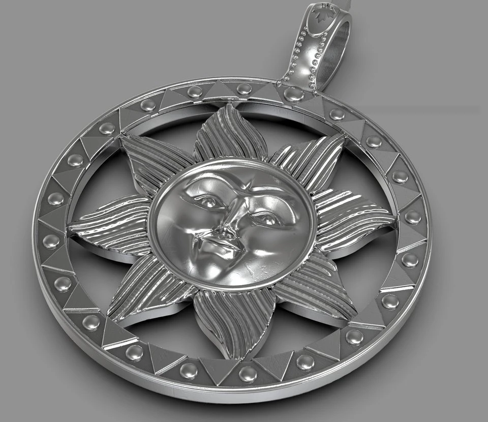 pendant sun 3d print model 3D Print Model .c4d .max .obj .3ds .fbx .stl .blend 