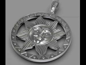 pendant sun 3d print model Modello di stampa 3D