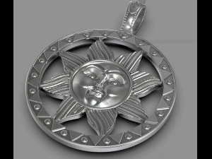 кулон сонце 3d друк моделі 3D Принт Модель