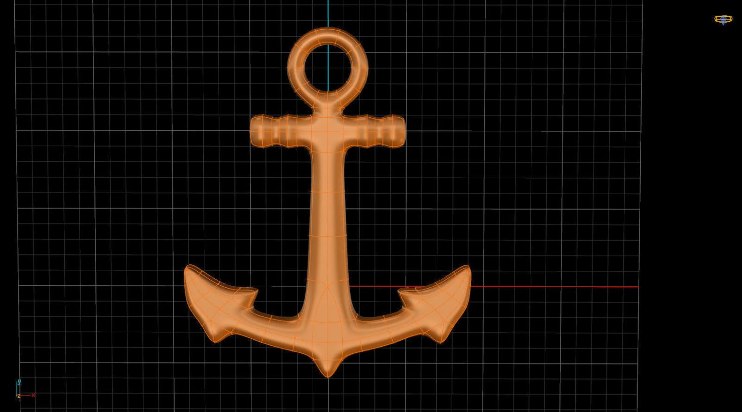 एंकर पेंडेंट 3डी प्रिंट मॉडल 3D प्रिंट मॉडल .c4d .max .obj .3ds .fbx .stl .blend 