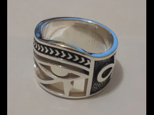 ring eye of horus ankh 3d print model 3D Print Model