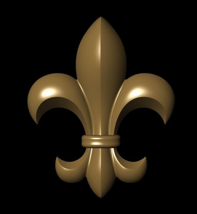 fleur de lis 3d print model 3D प्रिंट मॉडल .c4d .max .obj .3ds .fbx .stl .blend 