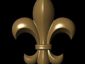 fleur de lis 3d print model Modello di stampa 3D