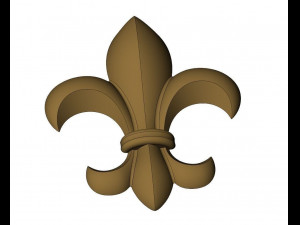 fleur de lis 3d print model 3D प्रिंट मॉडल
