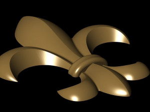 fleur de lis 3d print model 3D प्रिंट मॉडल